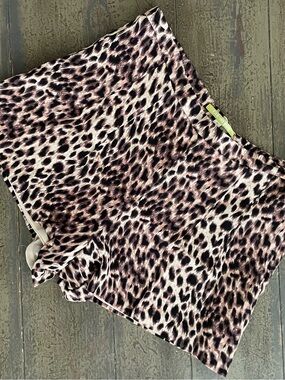 Gianni Bini Leopard Print Skort in Black and Brown
